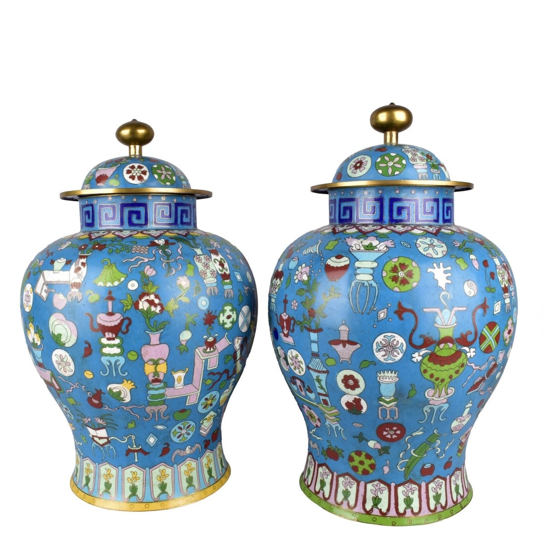 Chinese Cloisonne Ginger Jars (1 of 5)