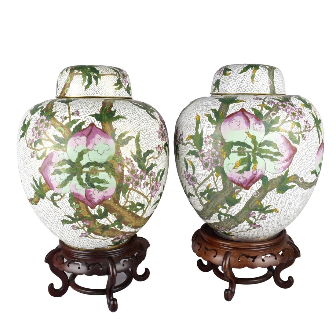 Chinese Cloisonne Ginger Jars (1 of 5)