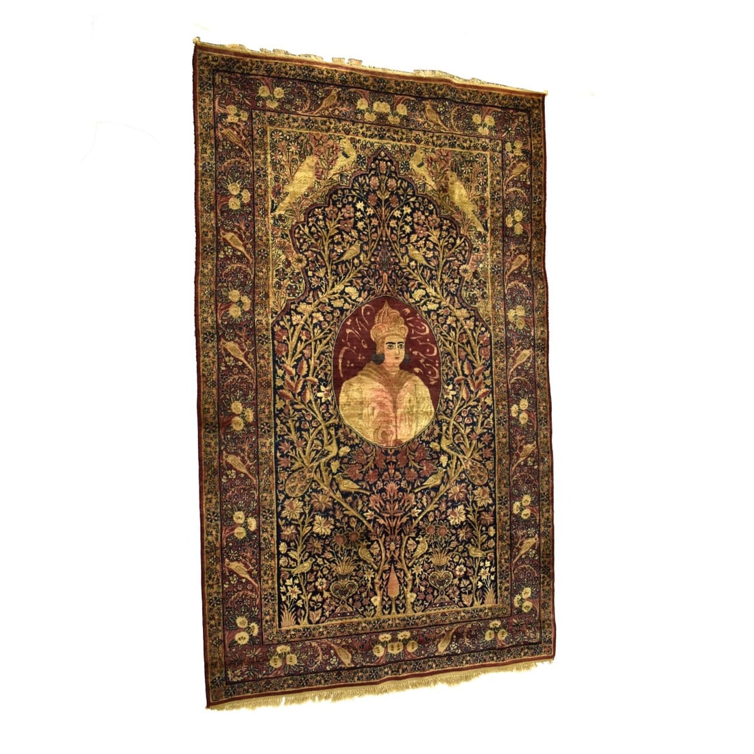 Semi-Antique Persian Laver Kerman Wool Rug (1 of 6)