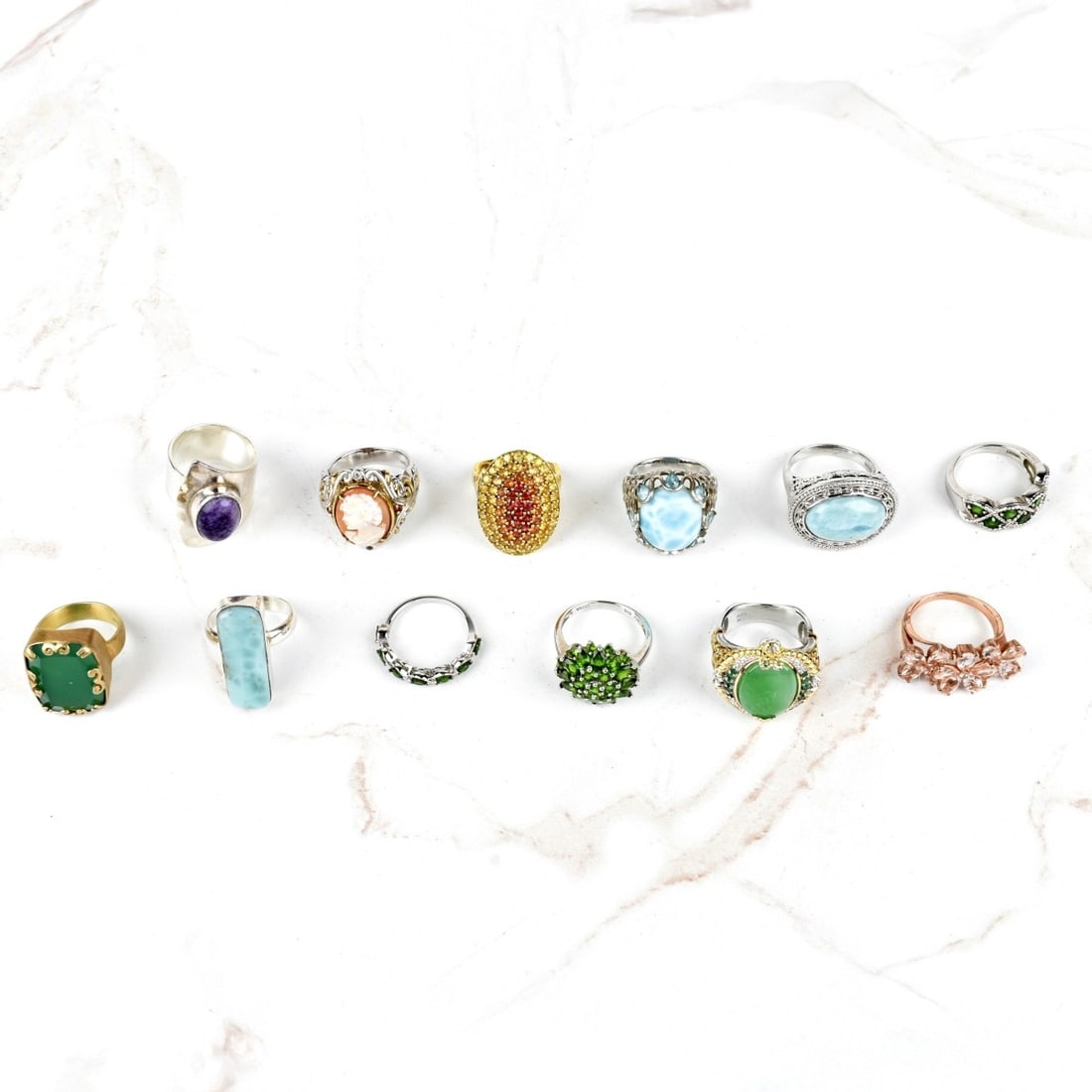 Collection of Vintage Sterling Silver Rings (1 of 2)