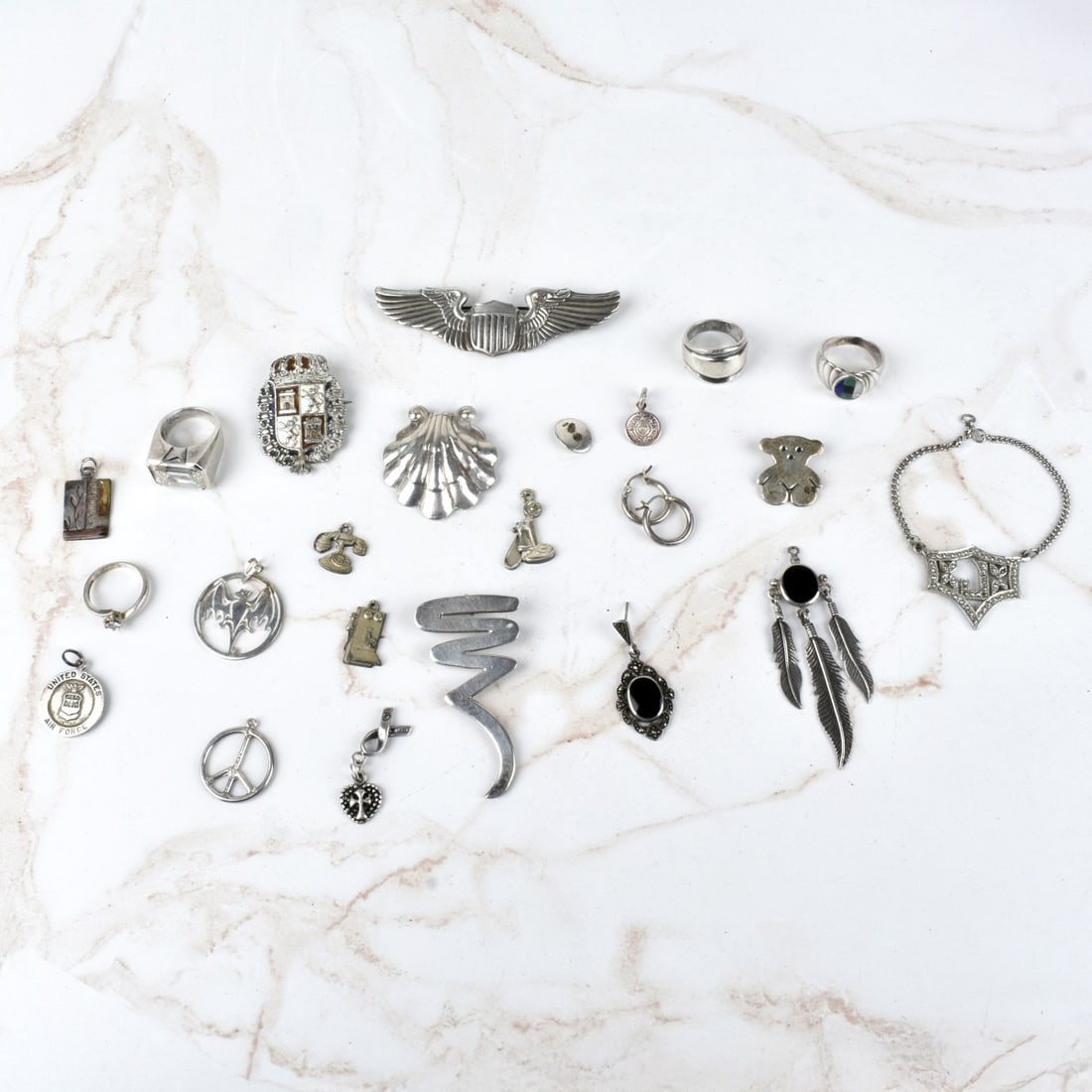 Box Lot of Sterling Silver Jewelry (1 of 1)