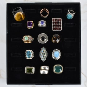 Collection of Sterling Silver Rings.