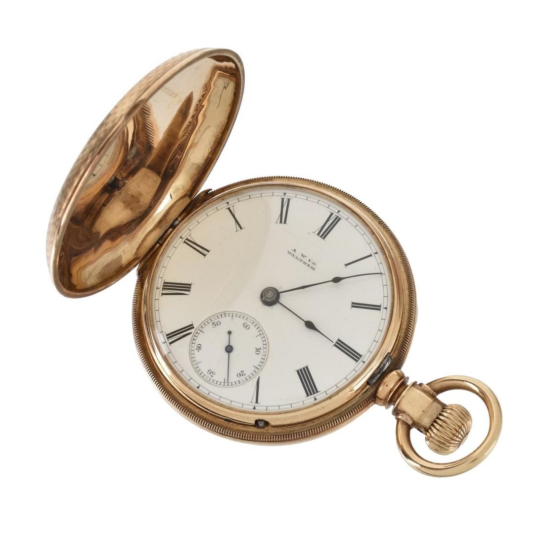 A. W. Co. Waltham 14K Pocket Watch (1 of 9)