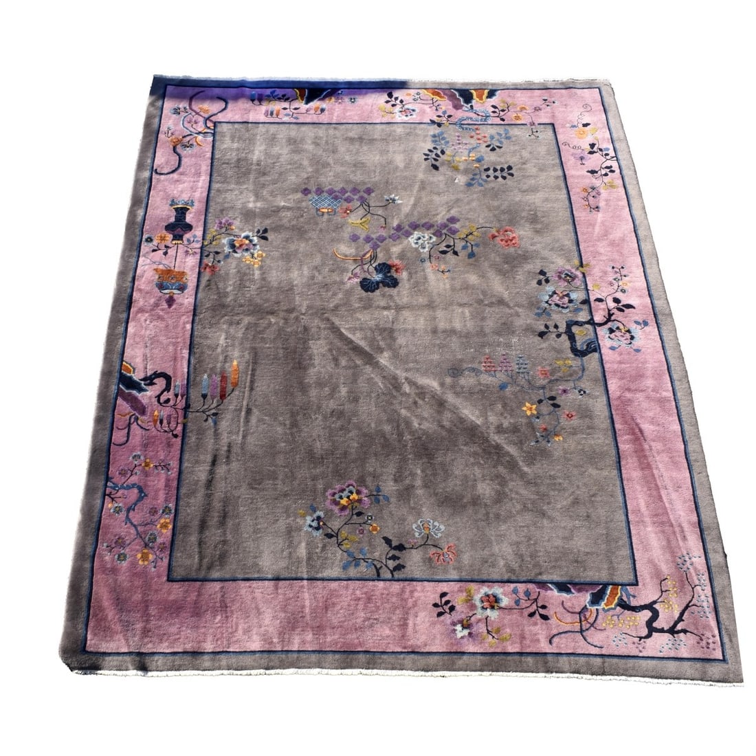 Antique Chinese Art Deco Wool Rug (1 of 5)