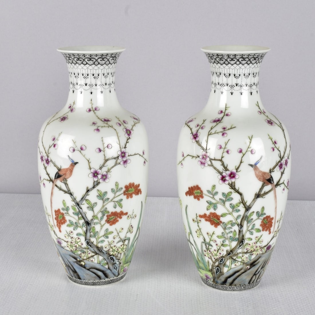 Chinese Egg Shell Porcelain Vases (1 of 5)
