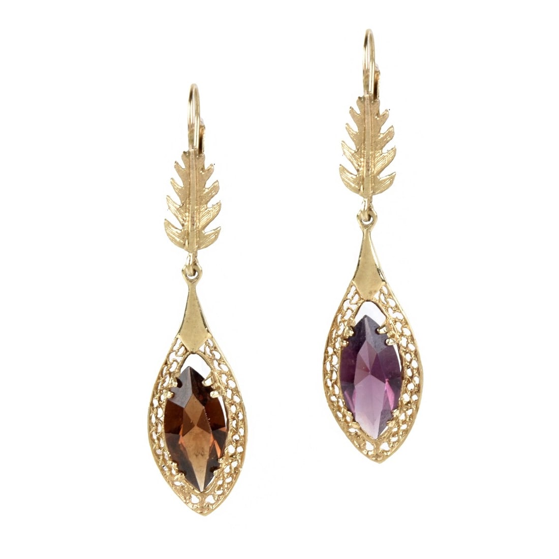 Amethyst and 14K Earrings (1 of 3)