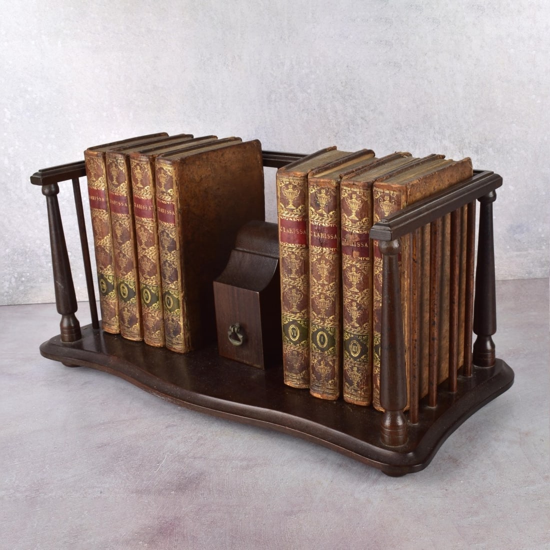 8 Vol. Clarissa 1776-1785 in Book Stand (1 of 4)