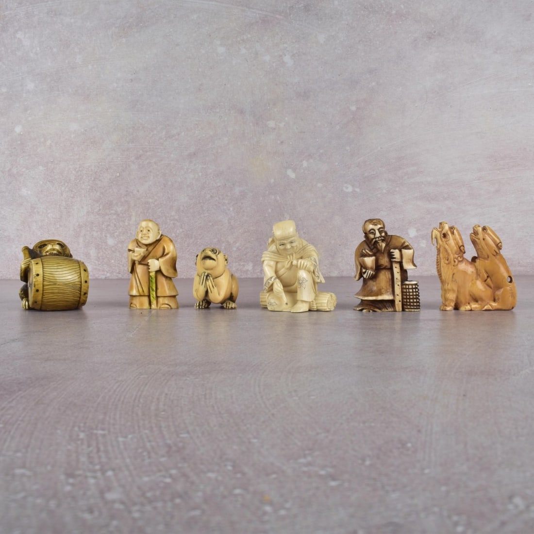 Antique Japanese Polychrome Netsukes (1 of 5)