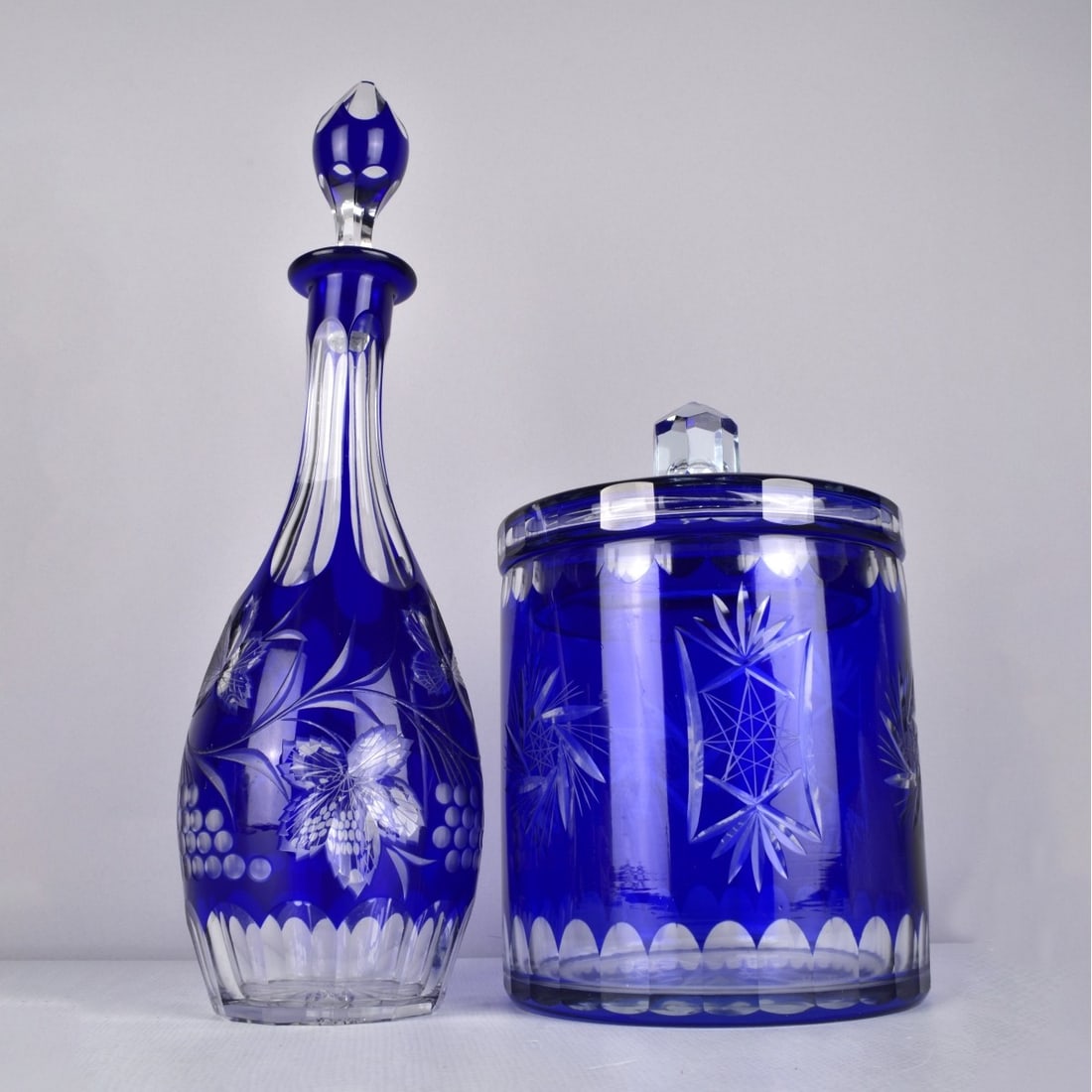 Cobalt / Clear Glasswares (1 of 5)