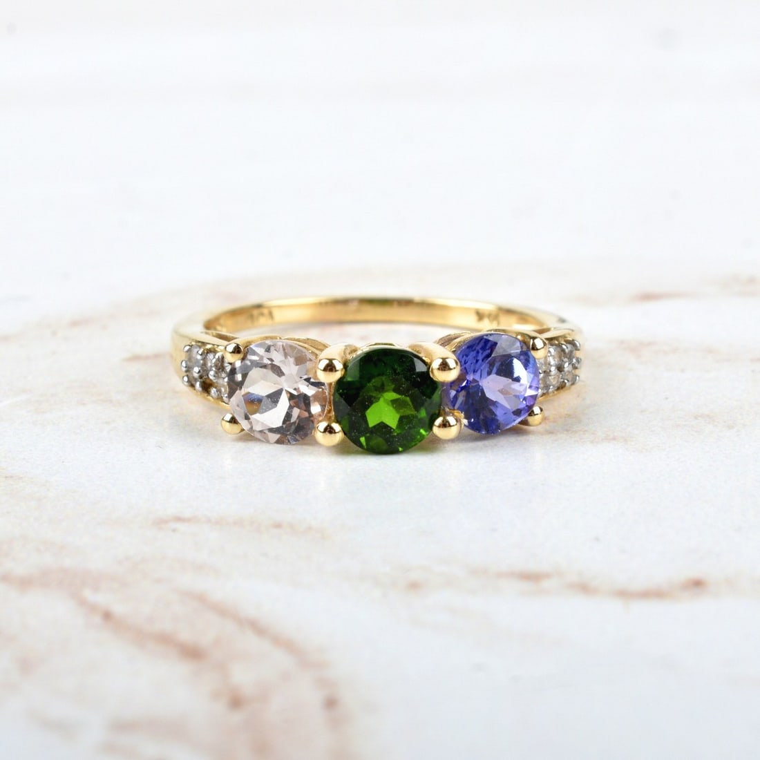 Gemstone, Diamond and 10K Ring (1 of 4)