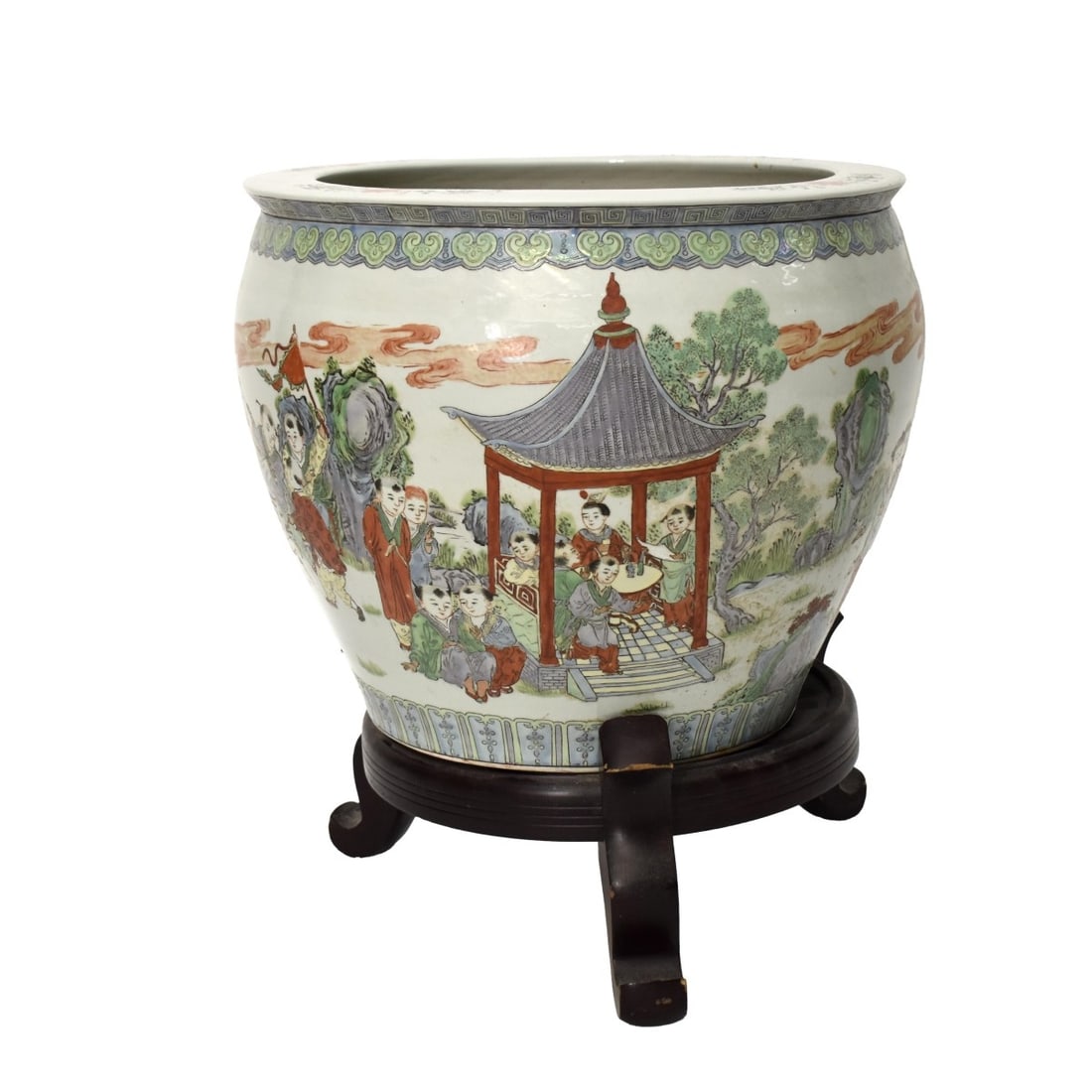 Chinese Famille Verte Porcelain Jardiniere (1 of 6)