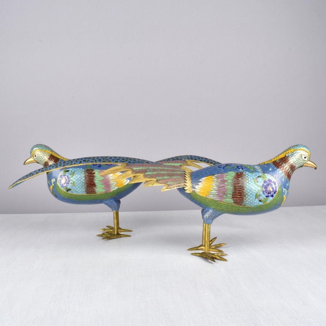 Vintage Pair of Chinese Cloisonne Birds (1 of 5)