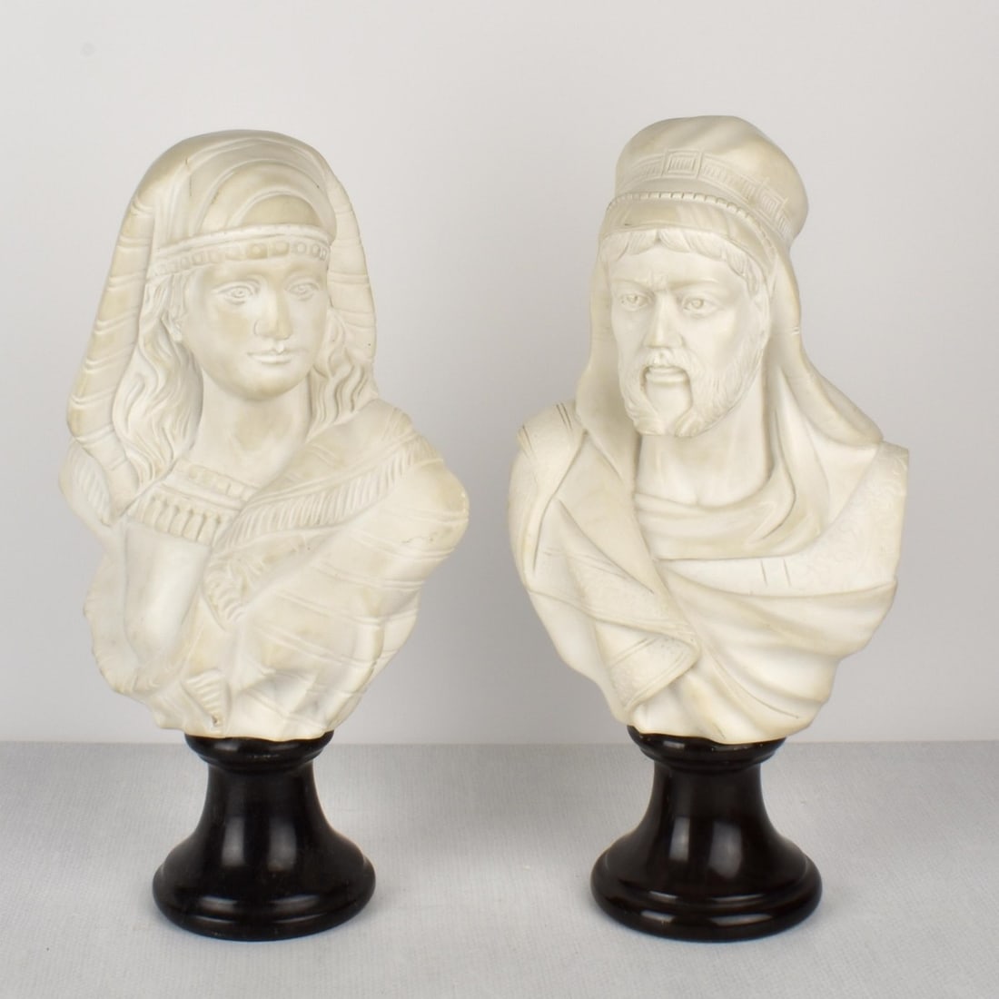Vintage Pair of Reconstituted Marble Busts (1 of 8)