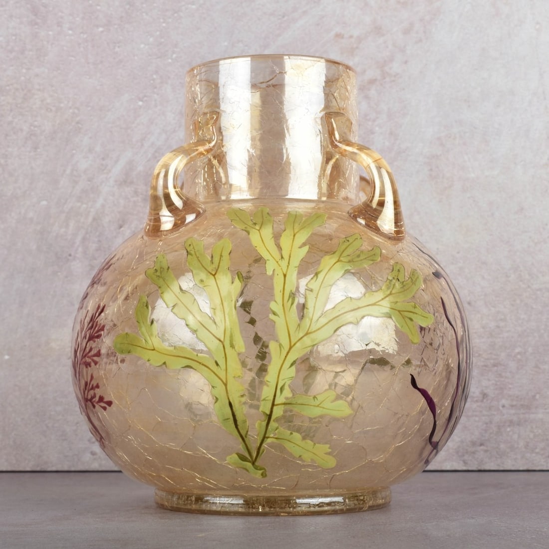 Antique Moser Crackle Glass Vase (1 of 5)