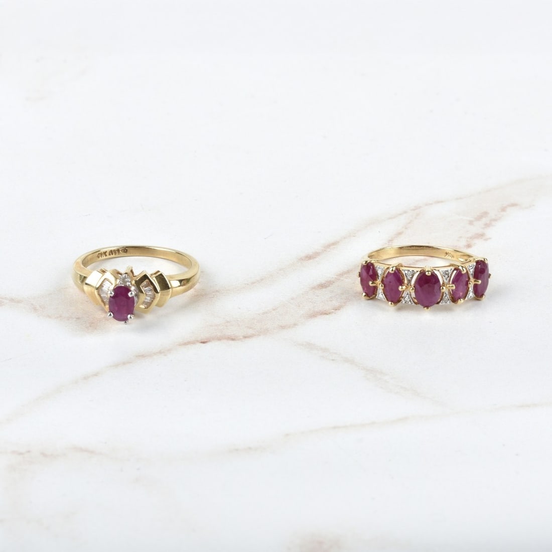Ruby, Diamond and 14K Rings (1 of 3)