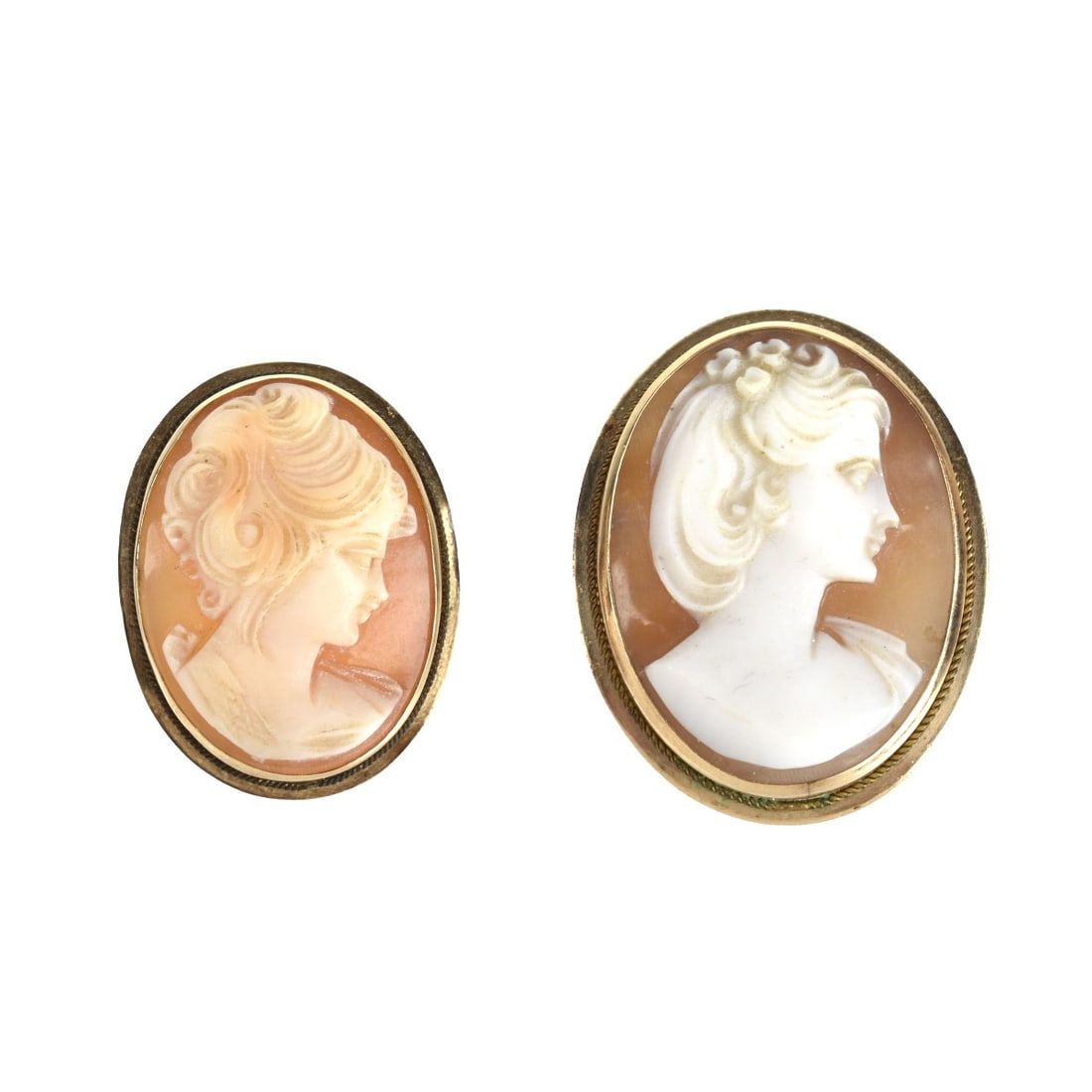 Shell and 14K Cameo Pendants (1 of 4)