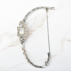 Gruen Diamond and 14K Watch