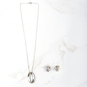 Tiffany & Co Pendant Necklace and Earrings