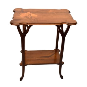 Emile Galle, French (1846 - 1904) Marquetry Table