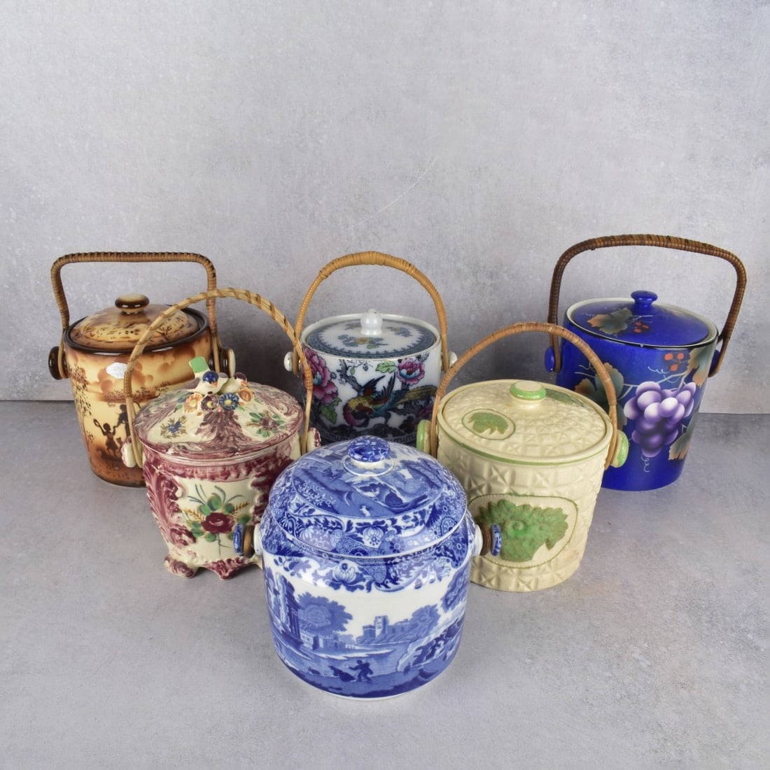 Ceramic Hand Painted Biscuit Jars (1 of 3)