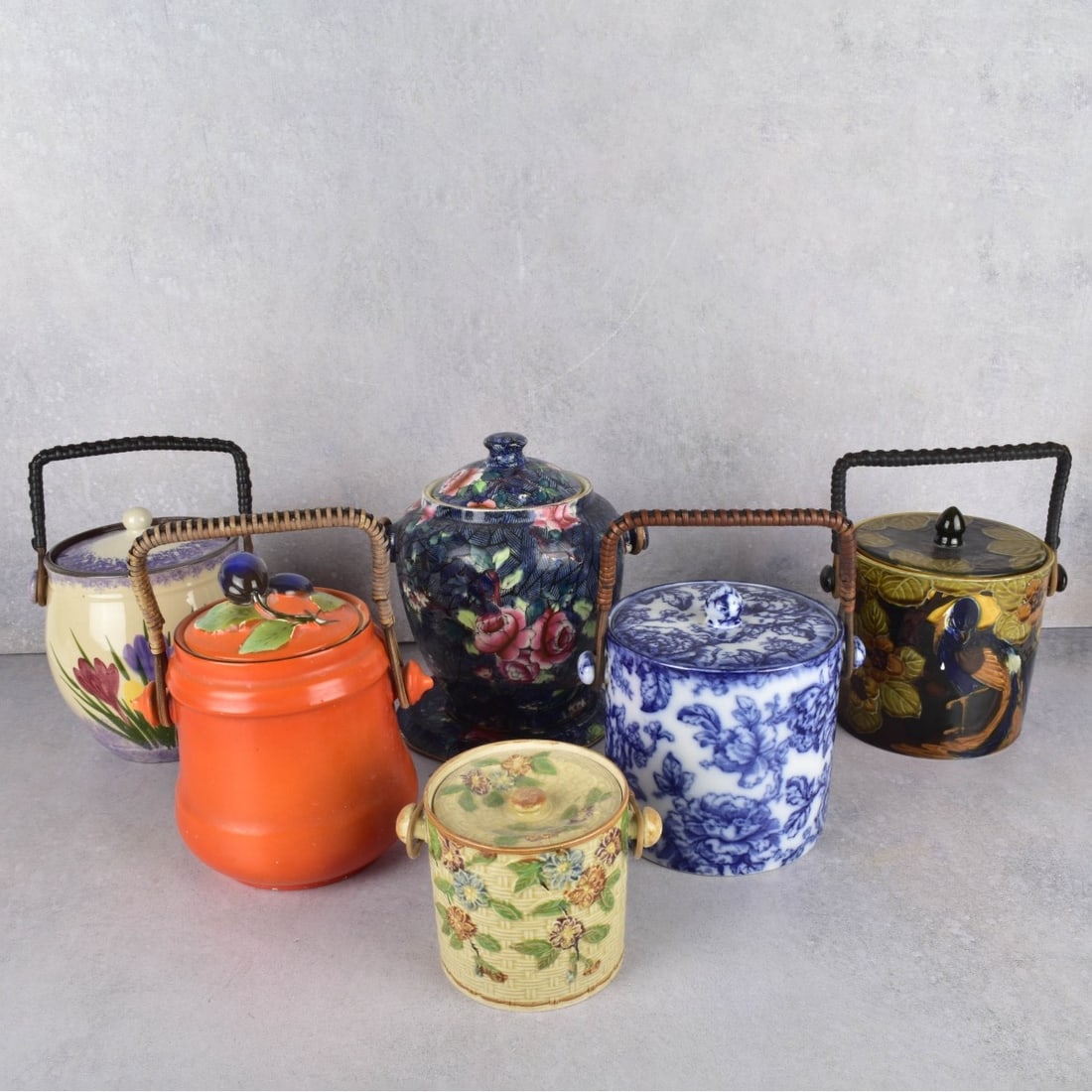 Ceramic Hand Painted Biscuit Jars (1 of 3)