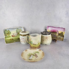 Antique Glass and Porcelain Pieces