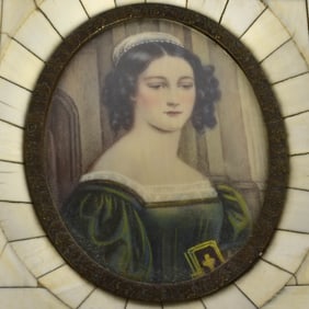 19th Century Miniature Hand Painted Portrait