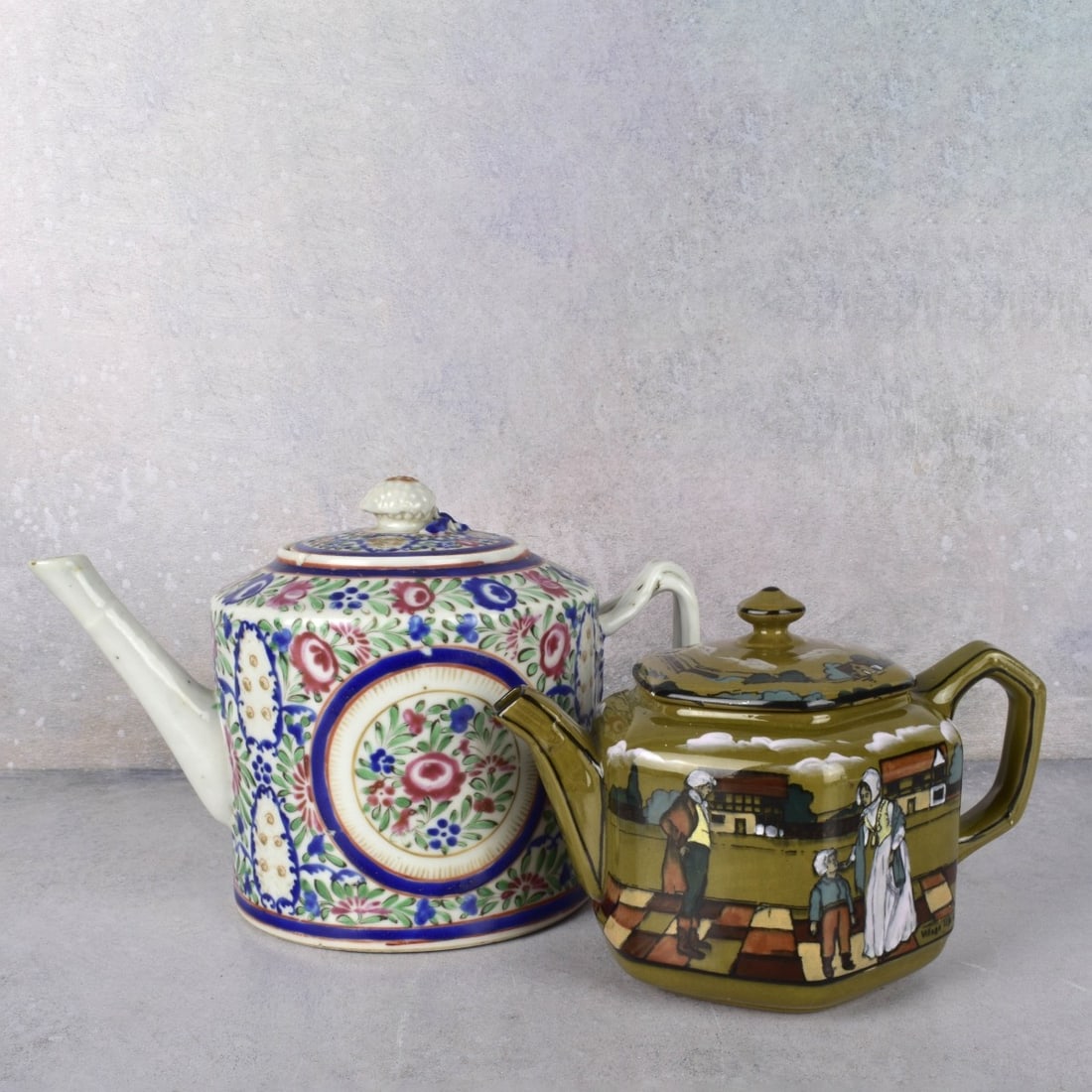 Antique Teapots Chinese Export , Buffalo Pottery (1 of 6)