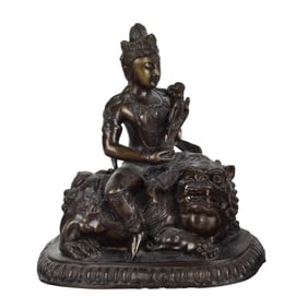 Asian Bronze Guanyin Figure