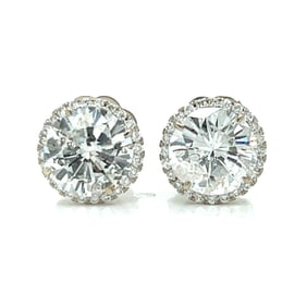 Diamond and 14K Ear Studs