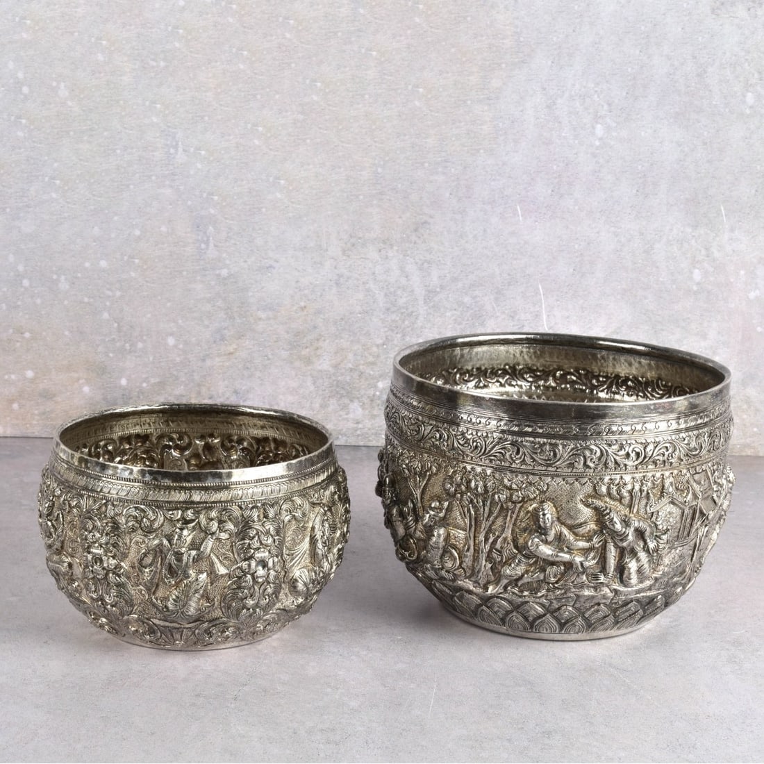 Antique Burmese Silver Bowls (1 of 5)