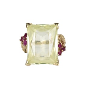 Garnet, Ruby and 14K Ring