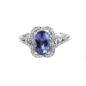 Tanzanite, Diamond and 14K Ring