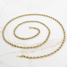 14K Rope Chain Necklace