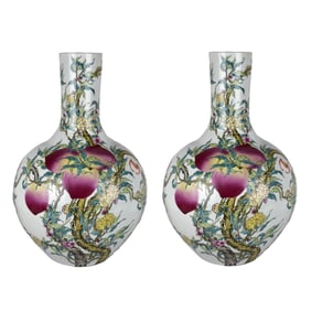Large Chinese Famille Rose Vases