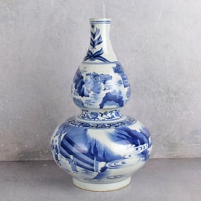 Chinese Blue and White Double-Gourd Vase