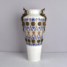 French Bronze Mounted Porcelain Vase