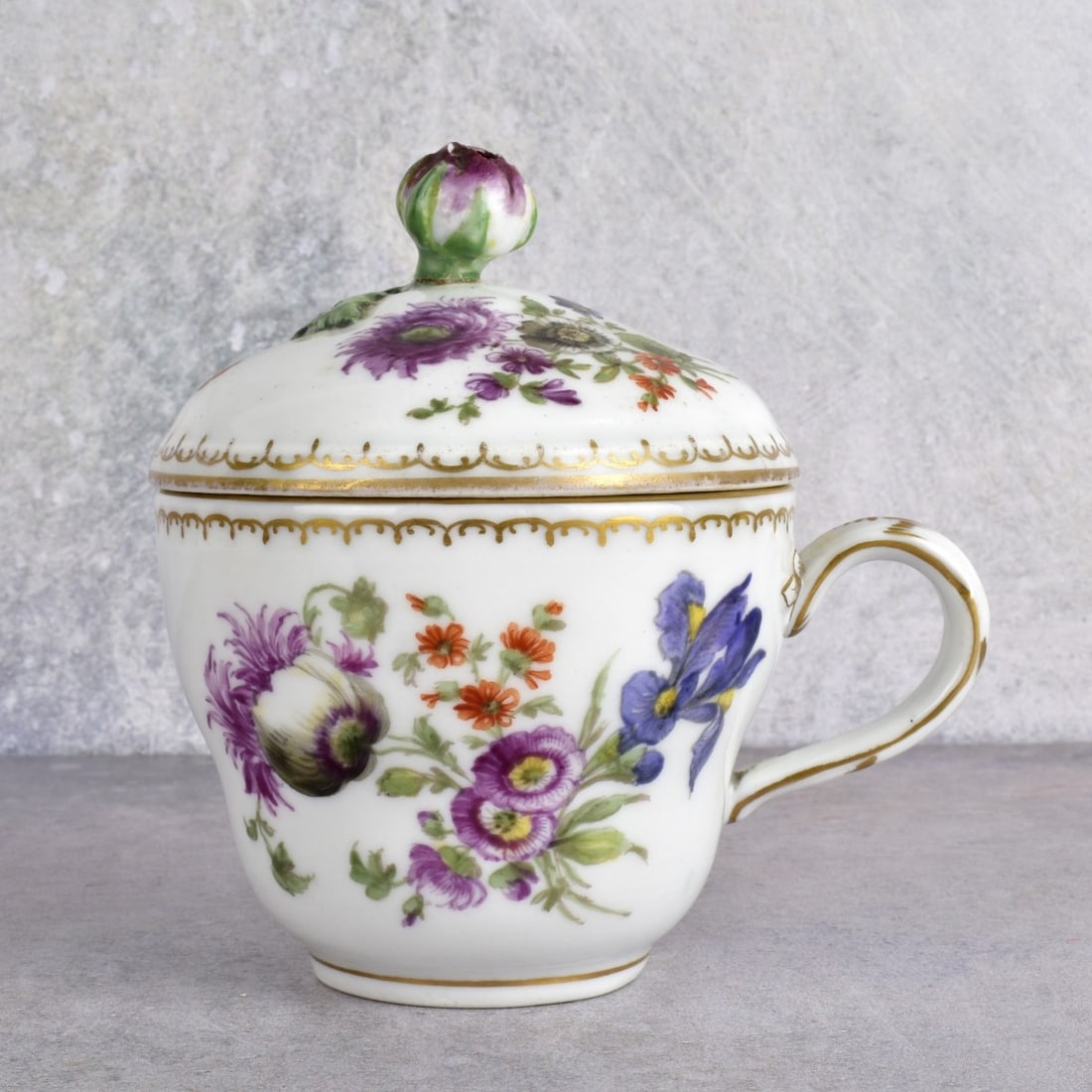 19th Century Meissen Porcelain Lidded Cup (1 of 6)