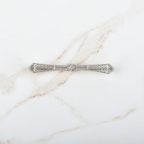 Diamond and 14K Bar Pin