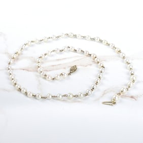 Pearl and 10K Necklace