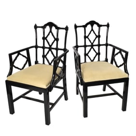 Vtg. Chinese Chippendale/Hollywood Regency Chairs