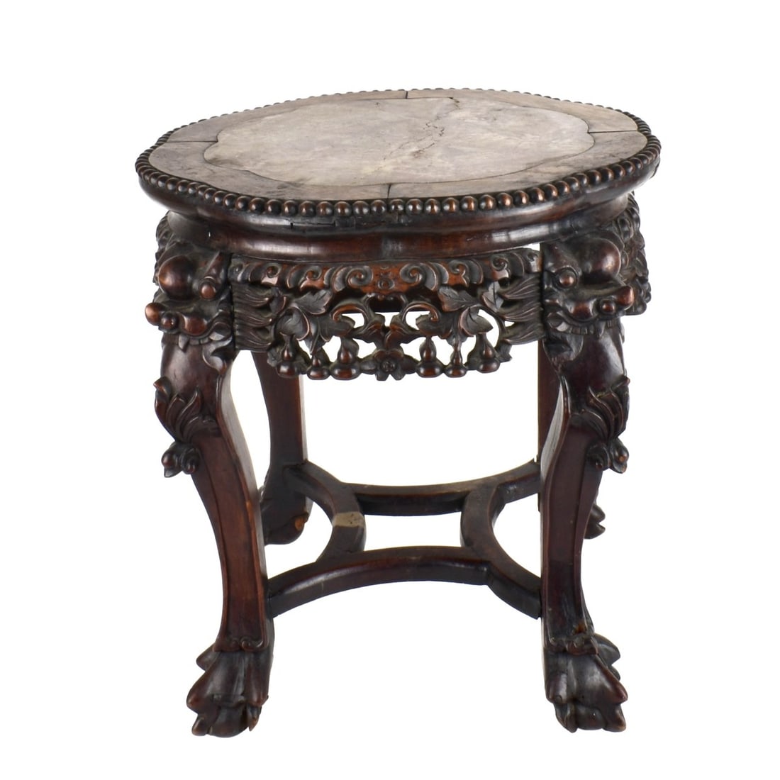 Antique Chinese Carved Hard Wood Table (1 of 7)