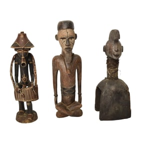 Vintage African Carved Wood Figures