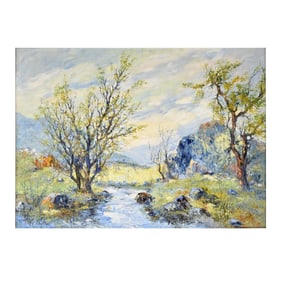 E. Tanturi Landscape Oil On Canvas