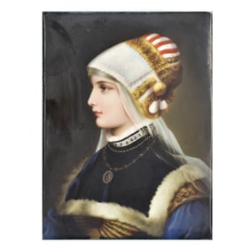 Late 19th Century Hand Painted Porcelain Plaque