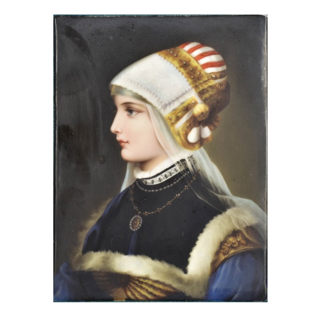 Late 19th Century Hand Painted Porcelain Plaque (1 of 5)