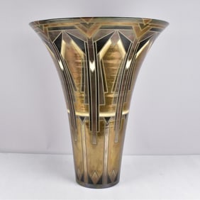 Large Art Deco Style Pottery Vase