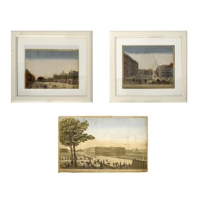 Three 17C Handcolored Copper Engraving