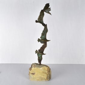 Curtis Jere Brass Bird Sculpture