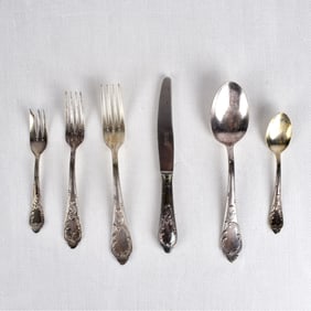 Continental Silver Plate Flatware Service
